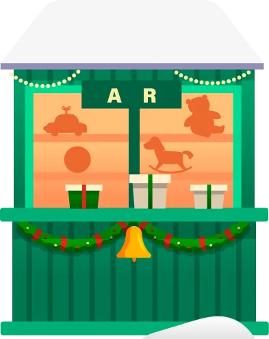 AR クリスマスのAR体験 通常